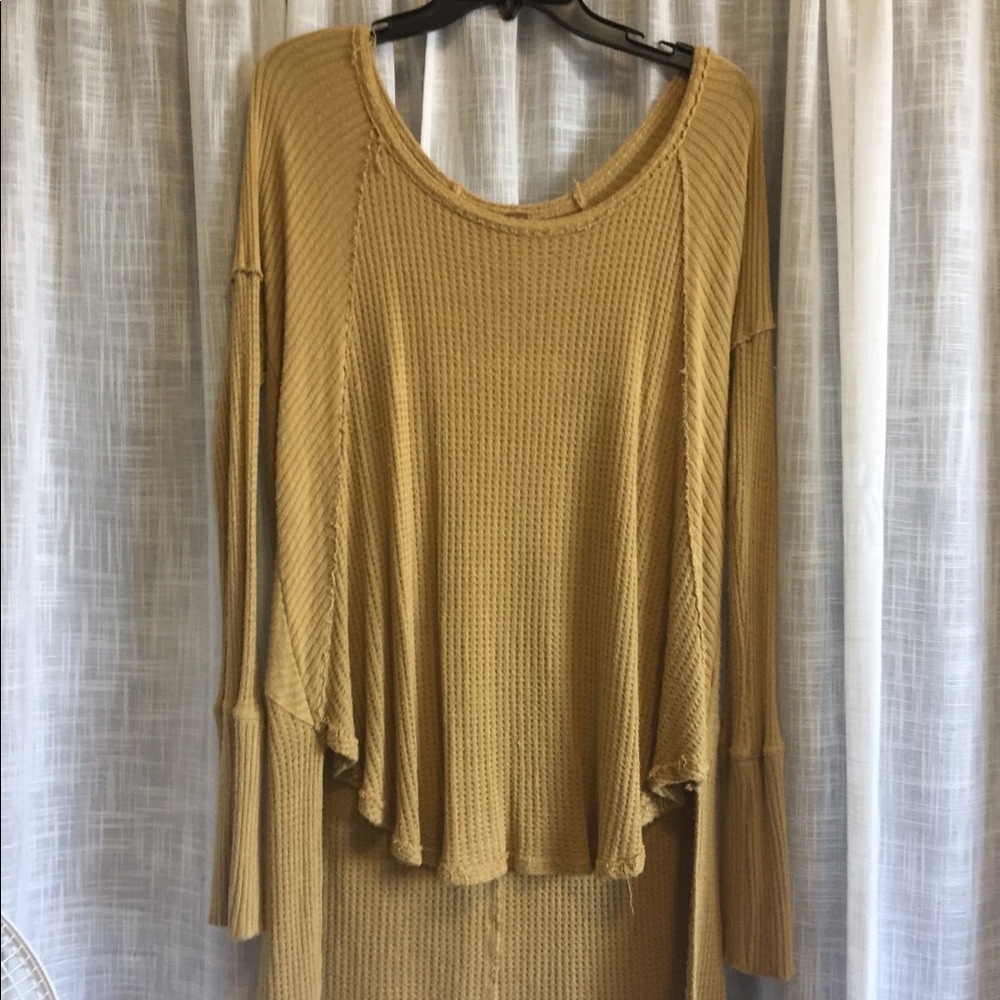 F R E E  P E O P L E || mustard yellow sweater